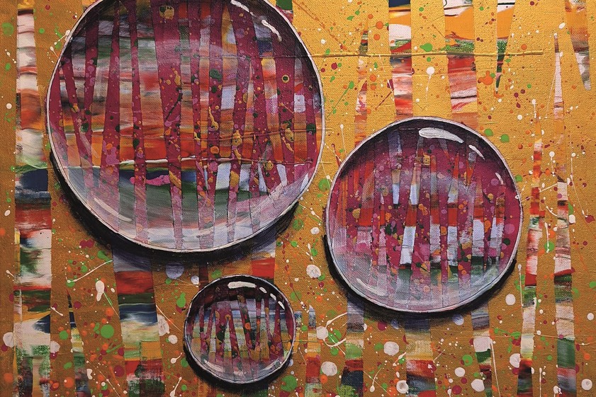 Das Werk "Glücksmomente" von Birgit Oko – hier ein Ausschnitt – ist der Ankündigung zufolge Teil der Ausstellung. Foto: Birgit Oko