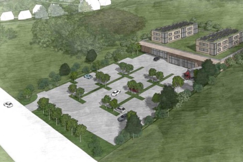 Plan-Entwurf für den Supermarkt-Standort aus der Sitzungs-Vorlage. Quelle: Eichenseher Ingenieure