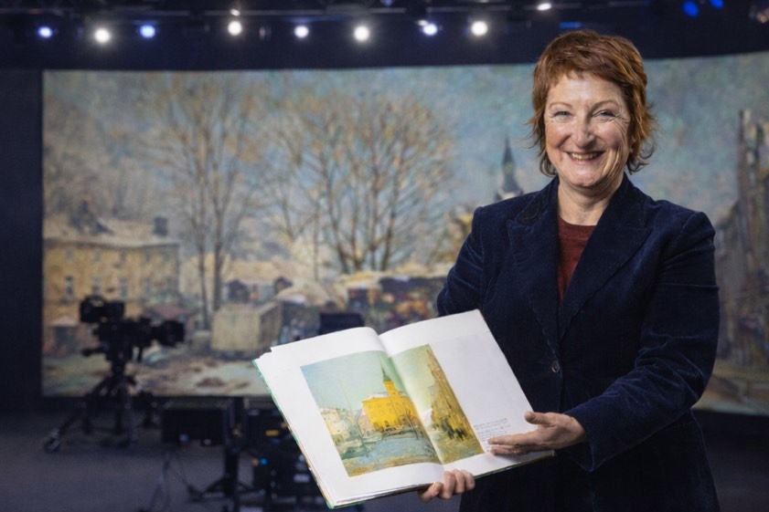 Karin Probst im Studio. Foto oh